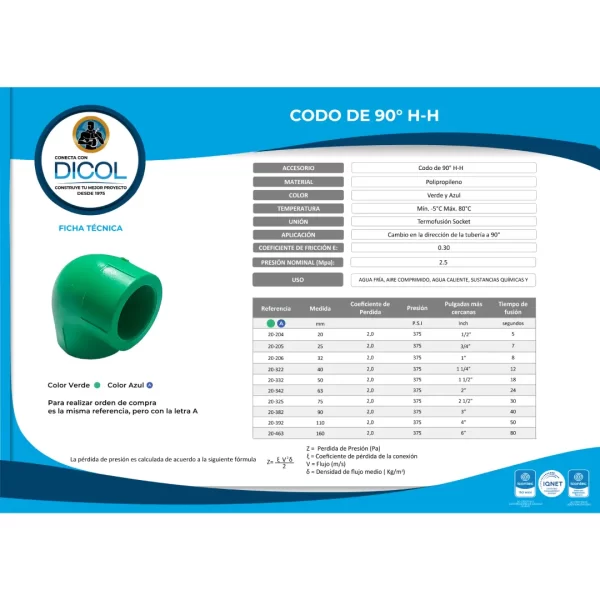 Pack Codo 90 HH x 5 unidades - Image 3