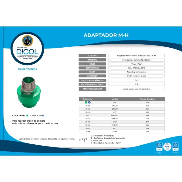 Adaptador HM Inserto Metalico - Image 3