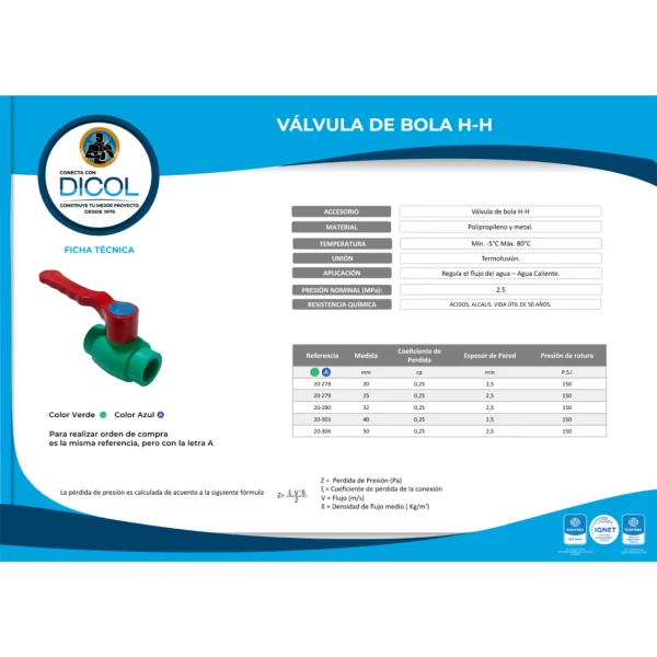 Pack Valvula De Bola F-F x 5 unidades - Image 3