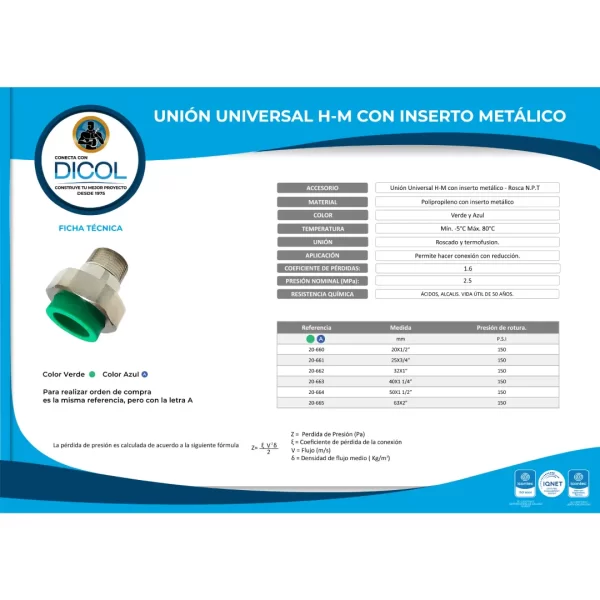 Union Universal Rosca Hex. Macho - Image 3