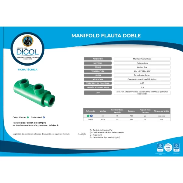 Manifold Flauta Doble - Image 3