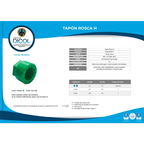 Pack Tapon Rosca Hembra x 5 unidades - Image 3