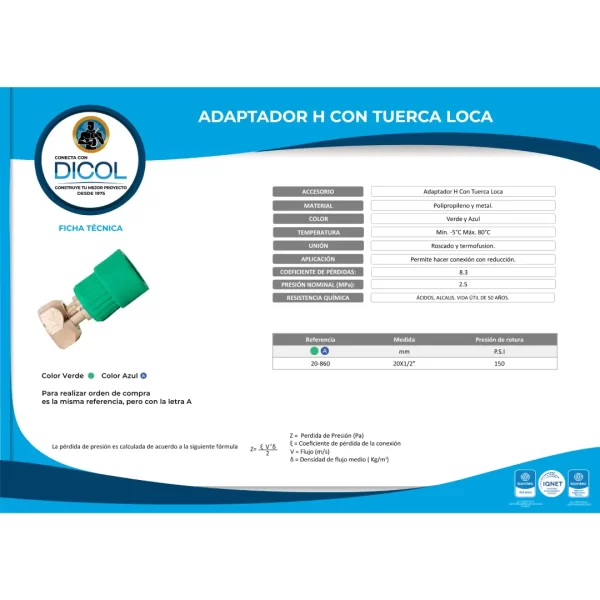 Adaptador Con Tuerca Loca - Image 6