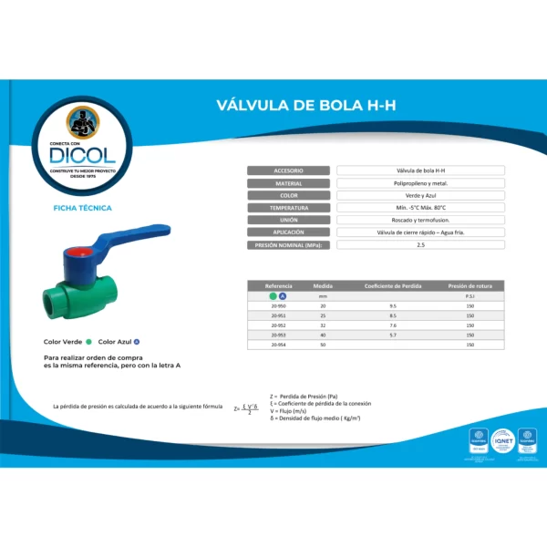 Pack Valvula De Bola Ff Fluidos Frios x 5 unidades - Image 4
