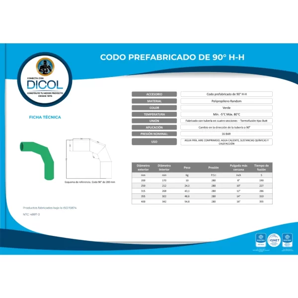 Codo 90° HH PN - Image 3