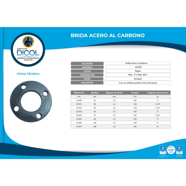 Brida Alma En Acero Norma Ansi 150 - Image 3
