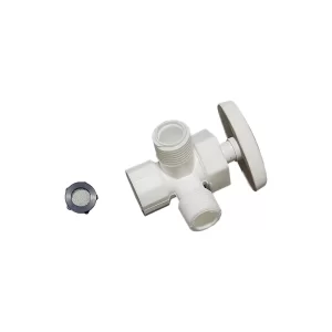 Pack Valvula Regulacion Doble Salida Blanca x 10 unidades