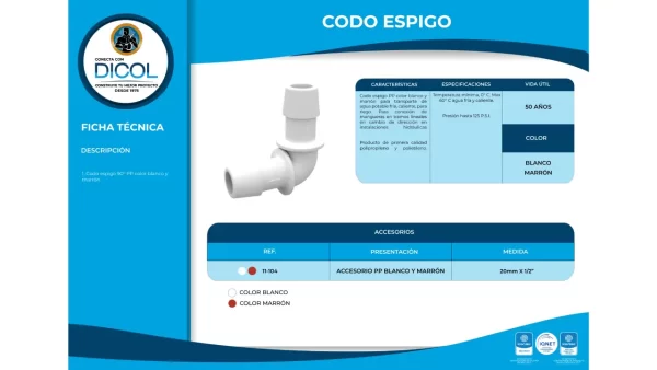 Pack Codo Espigo 20Mm Rosca M. (1/2 ) x 10 unidades - Image 4