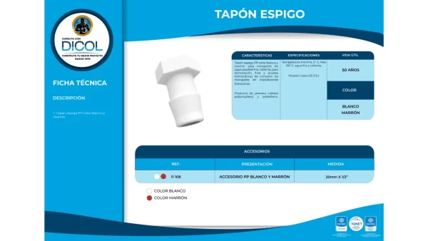 Pack Union Espigo 20Mm. (1/2 ) x 10 unidades - Image 2