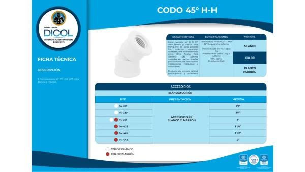 Pack Codo 45 H.H. x 10 unidades - Image 7