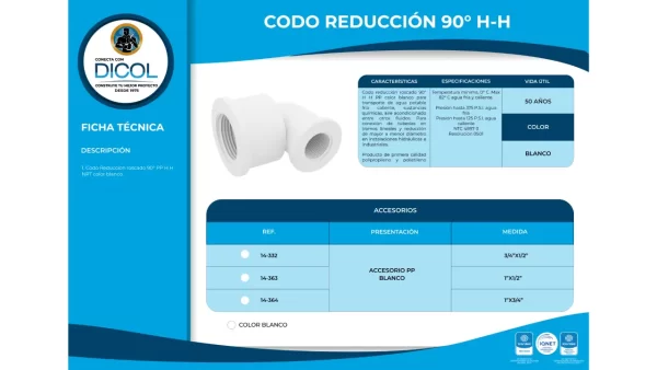 Pack Codo 90Øhh Red. x 10 unidades - Image 2