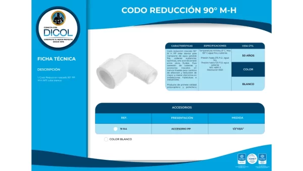 Pack Codo 90 Hh Inserto Metalico 1/2 x 10 unidades - Image 4